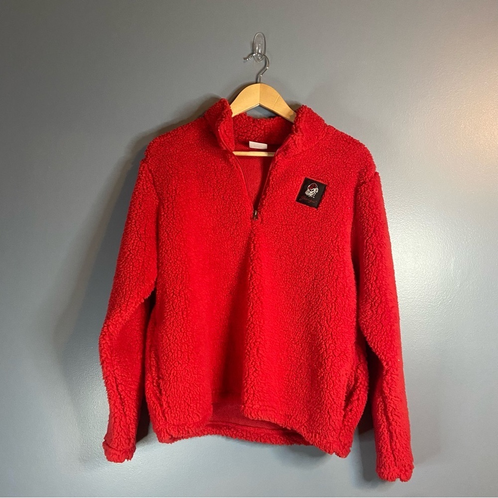 Knights Apparel Georgia Bulldogs Red Fleece Pullover Sweatshirt